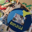 Cadre photo enfant espace étoiles