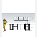 Cuisine ossature en acier et habillage bois