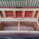 Banc coffre de jardin en padouk