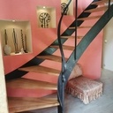 Jeu de marches pour escalier métallique