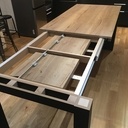 Ilot central - table extensible pour cuisine ouverte
