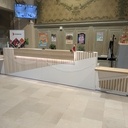 Borne d'accueil MDF et Chêne