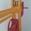 Grue et camion de chantier