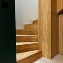 Escalier double quart tournant et son placard