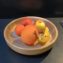 Première coupe à fruits tournée.