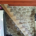 Escalier droit double limon central