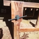 Établi Rouba en bois de fer (casuarina equisetifolia)