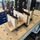 Planche à découper hexagonale, 3D, bois de bout