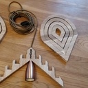 Lampe en chêne goutte d'eau