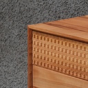 Meuble TV en merisier texturé