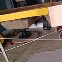 Bureau Collaps en chêne brossé et contre plaqué laqué