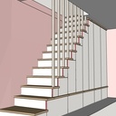 Barrière d'escalier avec verrou à ressort par Boris Beaulant sur L'Air du  Bois