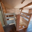 Escalier quart tournant châtaigner