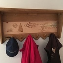 Porte-manteau Mural Bois Et Métal - Design Minimaliste, Capacité 20 Kg, Pour Entrée, Bureau, Chambre