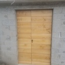 Porte en chataignier double battants