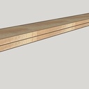 Rayon d'outillage avec éclairage indirect par bandes LEDS