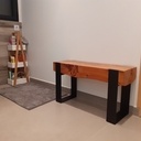Petit banc de salle de bain métal/bois (résine)