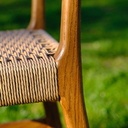 Chaises en chêne et assise en corde danoise