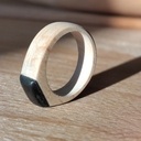 Chevalière hêtre et ébène