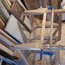 Table basse chêne plateau en ciment