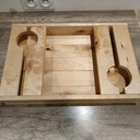 Plateau apéro en bois de récup + pyrogravure