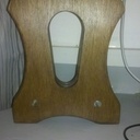 Support Casque Bois, Plexy-glass