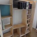 Bibliotheque en contreplaqué de bouleau