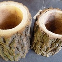 Détenteur pour des crayons et  Vase du bois pour des odeurs agréable de bois