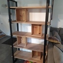 Etagères bois et métal pour mes alcools