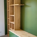 Agencement salon TV - chataignier