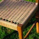 Chaises en chêne et assise en corde danoise