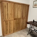 Portes coulissantes chênes pour placard et escalier