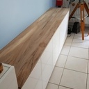 Test du plateau sans traitement sur le meuble