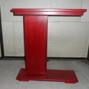 Console chêne  teintée en rouge