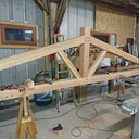 Charpente de salon d'hiver en douglas