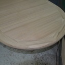 Table en orme à pied central