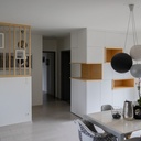 Agencement de salon et claustra