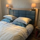 Tête de lit matelassée en chêne