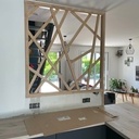 Claustra hévéa dans cloison