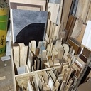 Rack de rangement pour chutes de bois