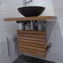 Meuble évier coin douche