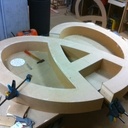 Sculpture « À cœur » logo Alsace