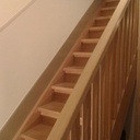 Escalier droit en chêne