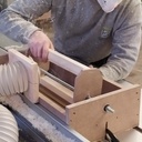 Meuble suspendu à étagère fixe coin arrondi