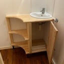 Habillage d'un lavabo