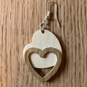 Boucles d'oreilles en placage de chêne et sycomore