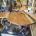 Table basse plateau pivotant