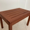 Table basse de jardin en lames de terrasse