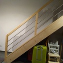 Escalier droit avec contremarche
