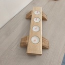 Bougeoirs en Chêne ébonisé et Frêne olivier